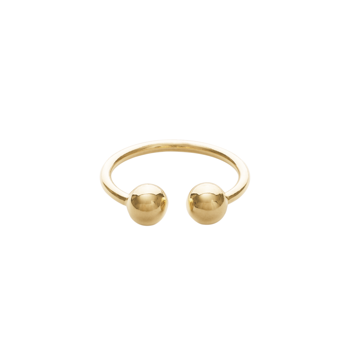 Minimalist Gold Barbell Ring