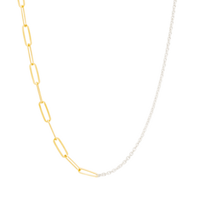 Minimalist Two-Tone Magdalene Choker Necklace