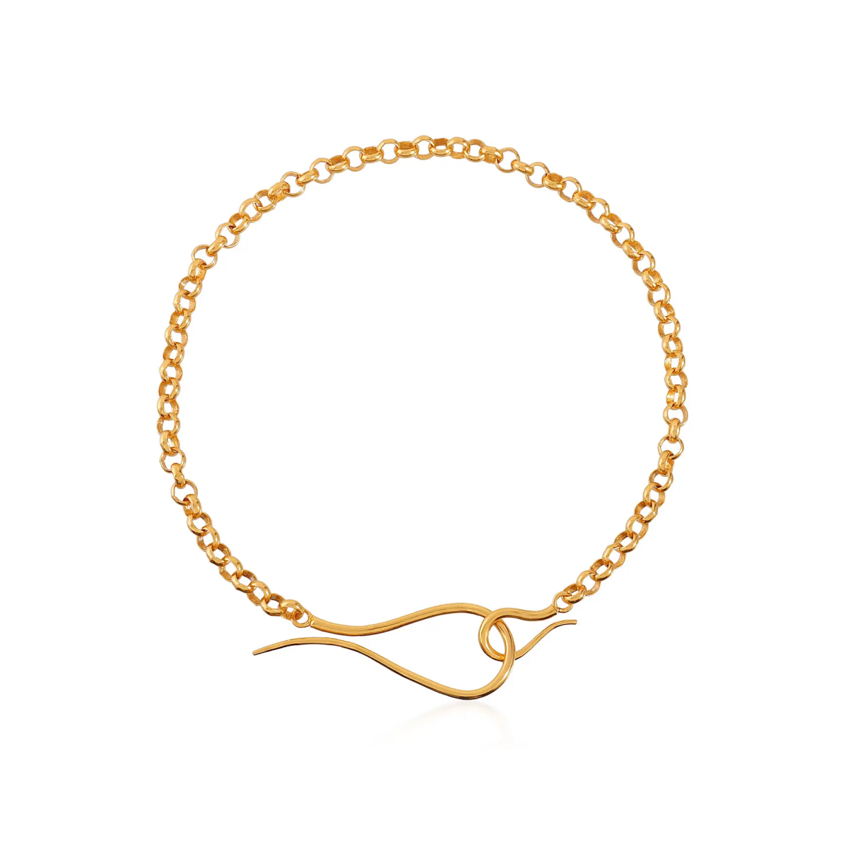22K Gold Plated Hook Necklace