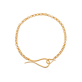 22K Gold Plated Hook Necklace