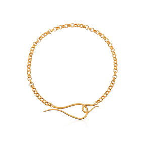 22K Gold Plated Hook Necklace