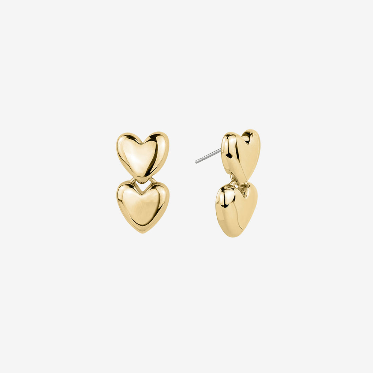 14K Gold Vermeil Repeat Heart Earrings