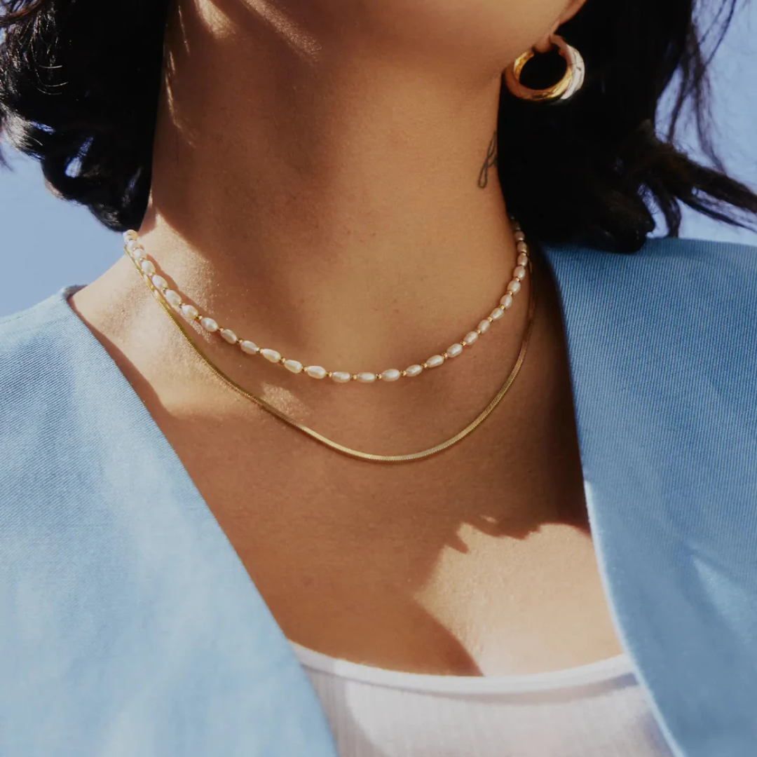 Minimalist Pearl Beaded Choker