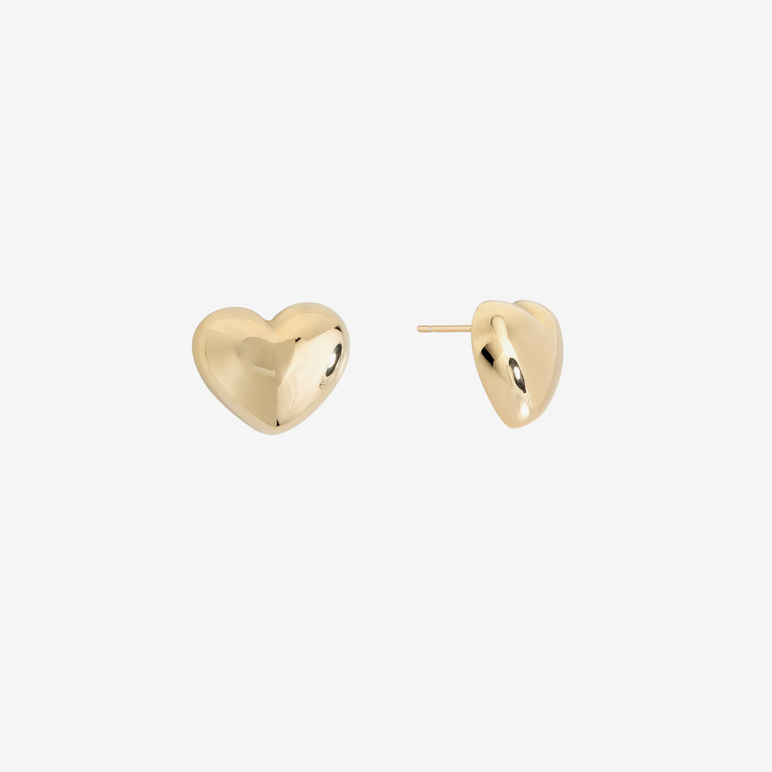 14K Gold Plated Lucy Heart Stud Earrings