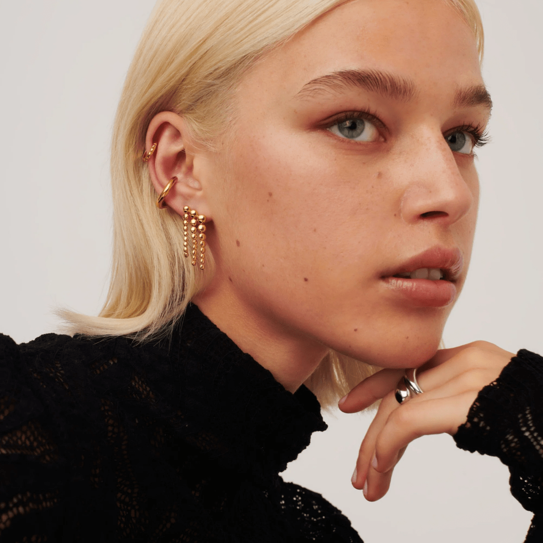 Olivia Palermo in Waterfall Earrings