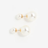 Double Ball Swarovski Pearl Earrings