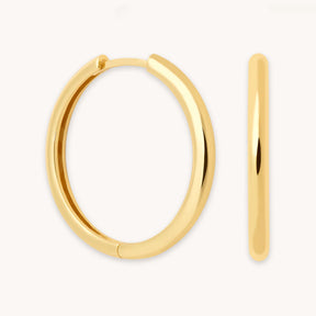 18K Gold Plated Essential Large Hoops