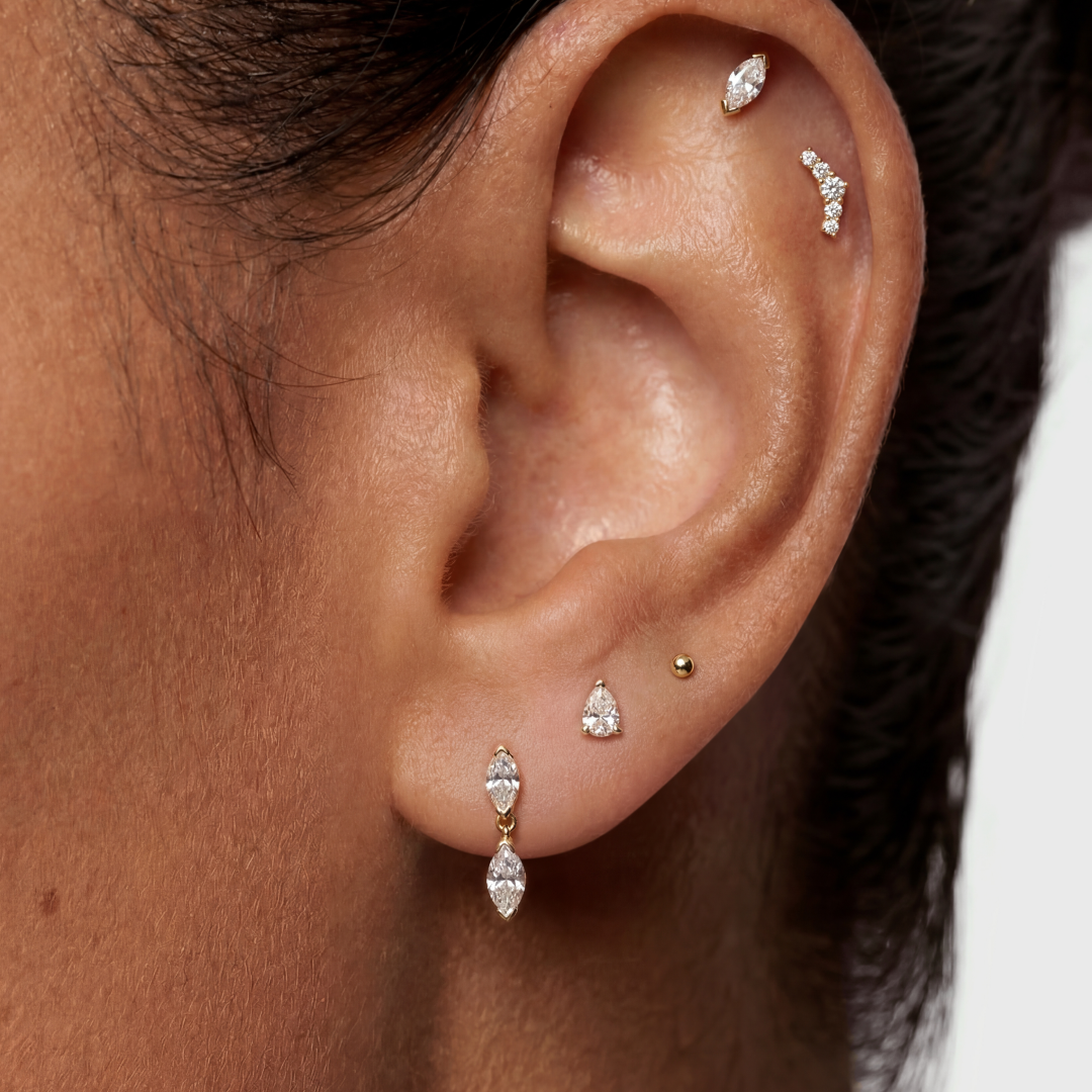 Lab Grown Diamond Marquise Dangle Studs