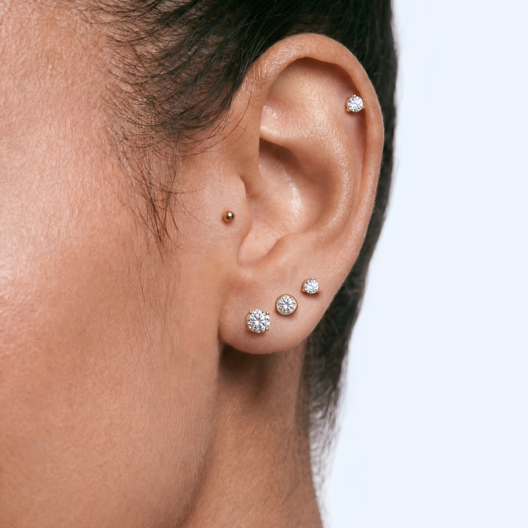 Lab Grown Diamond Round 5mm Stud Earrings