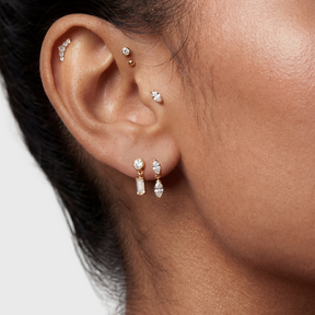 Lab Grown Diamond Dangle Droplet Stud Earrings