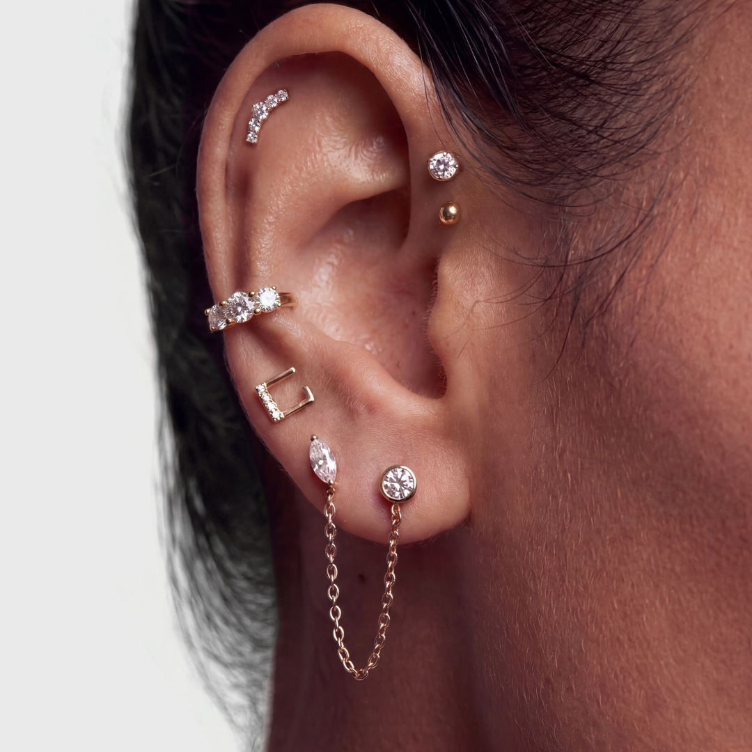 Lab Grown Diamond Cluster Ear Cuff