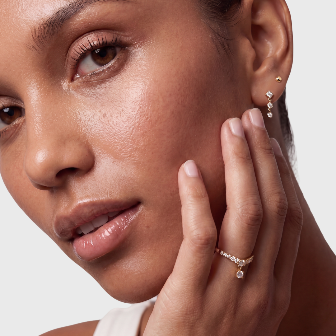 Mini Solid Gold Stud Earrings