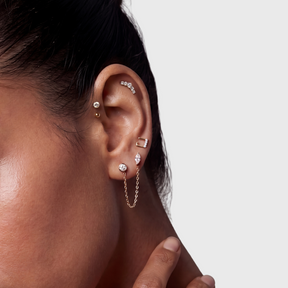 Lab Grown Diamond Climber Stud Earrings