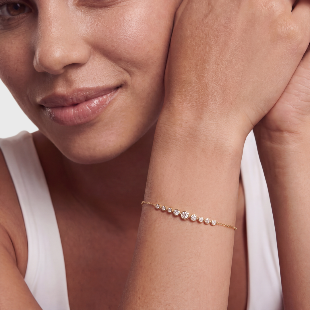 Lab Grown Diamond Graduating Cluster Bracelet