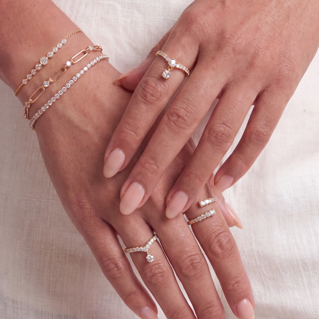 Lab Grown Diamond Brioche Cluster Ring
