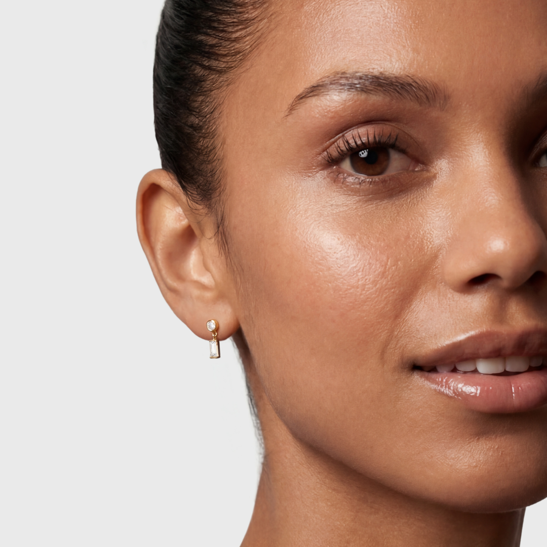 Lab Grown Diamond Dangle Droplet Stud Earrings