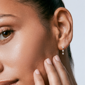 Lab Grown Diamond Trio Charm Earrings