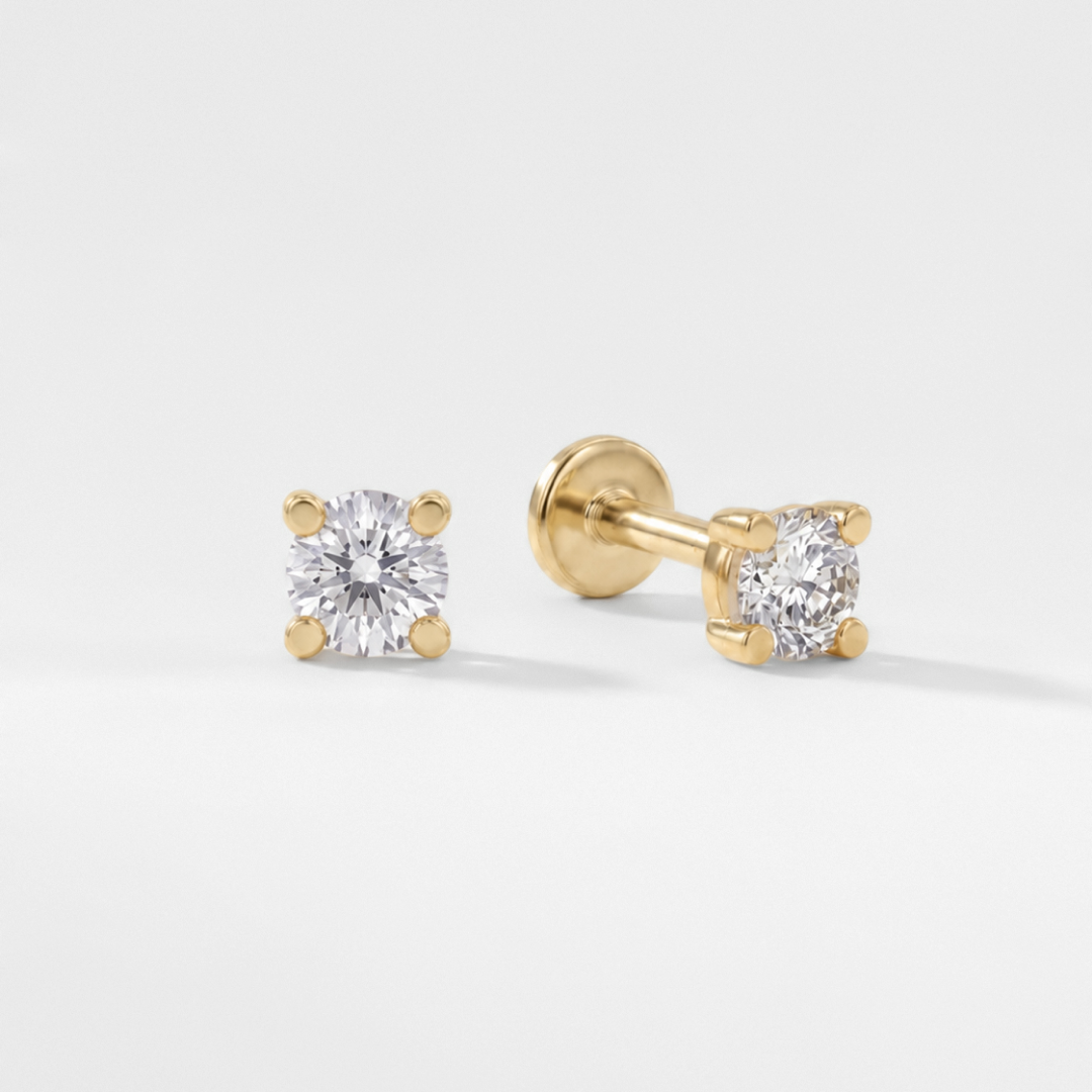 Lab Grown Diamond Round 5mm Stud Earrings