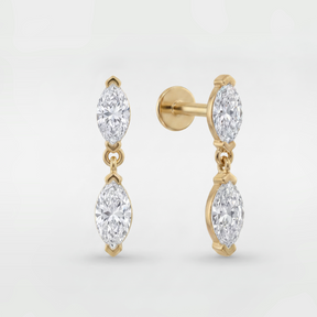 Lab Grown Diamond Marquise Dangle Studs