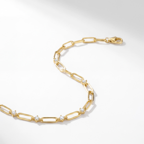 Lab Grown Diamond Chain Link Bracelet
