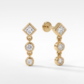 Lab Grown Diamond Trio Charm Earrings