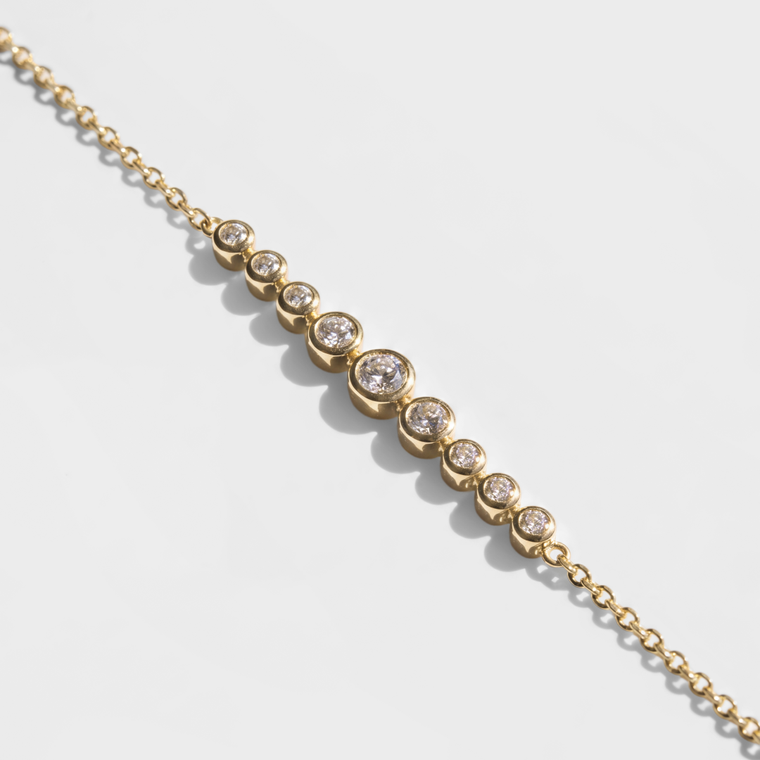 Lab Grown Diamond Graduating Cluster Bracelet