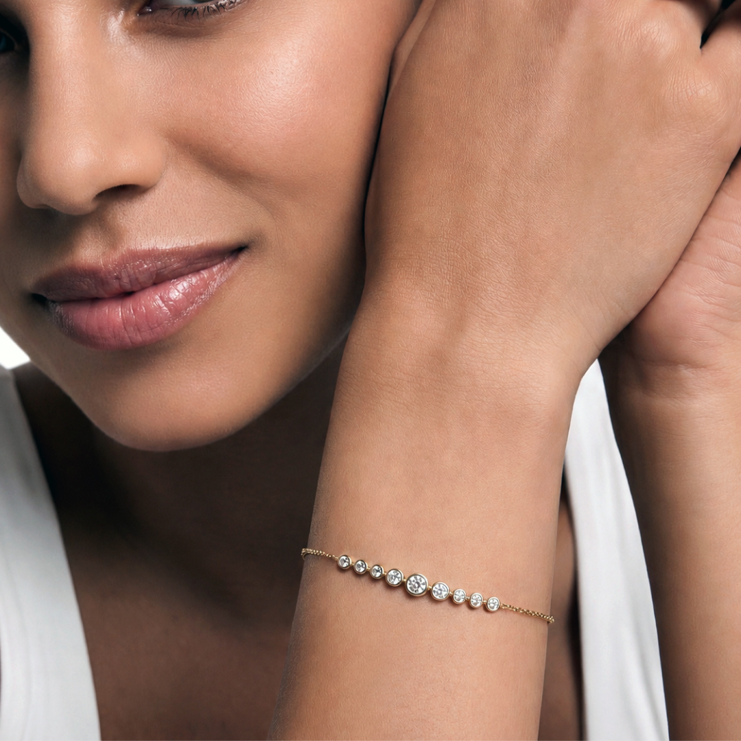 Lab Grown Diamond Graduating Cluster Bracelet