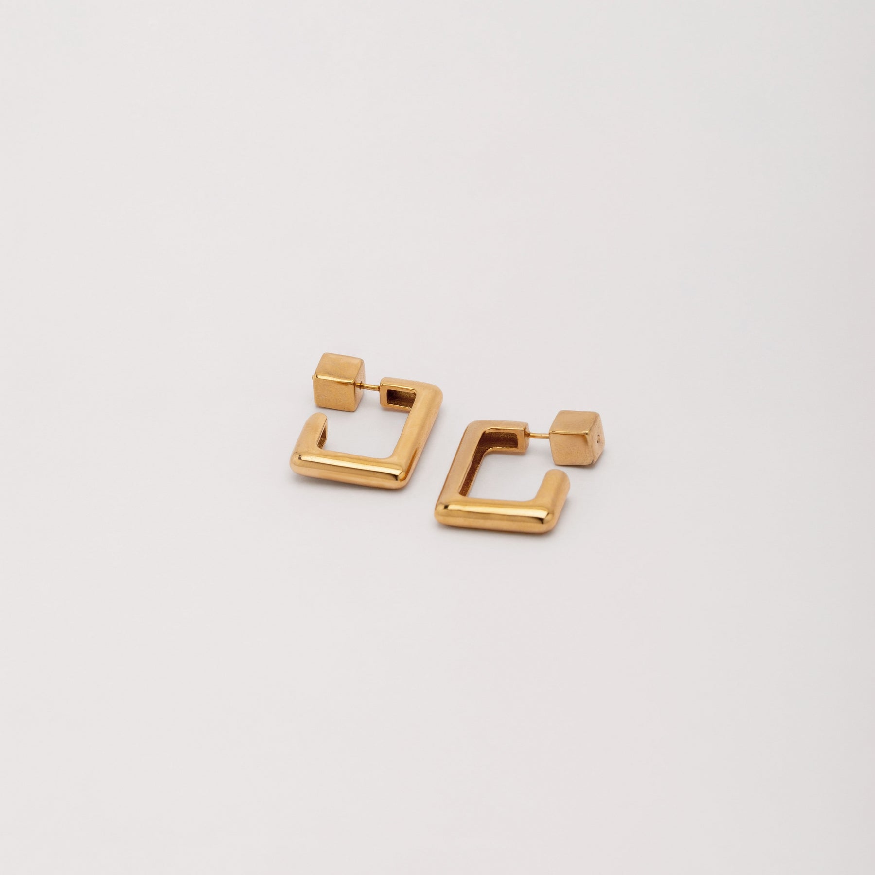 18K Gold Plated Square Hoop Earrings