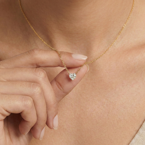 Lab-Grown Diamond Heart Pendant Necklace