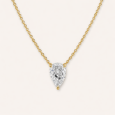 Lab-Grown Diamond Pear Pendant Necklace
