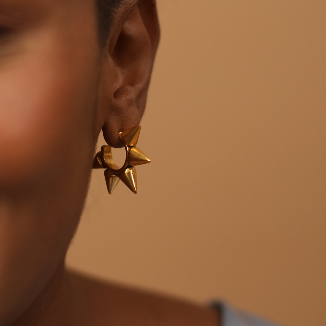 18K Gold Plated Amalda Hoop Earrings