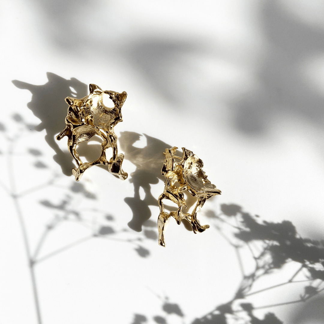 18k Gold Plated Splatter Earrings