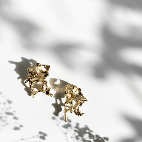 18k Gold Plated Splatter Earrings