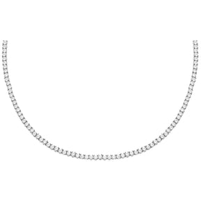 Silver Tennis Choker Necklace