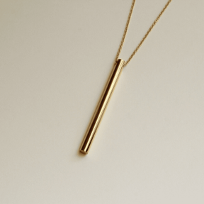 Sleek Cylindrical 18k Gold-Plated Pendant - Tanzire Store