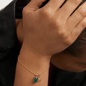 Natural Malachite Symbolic Stone Charm
