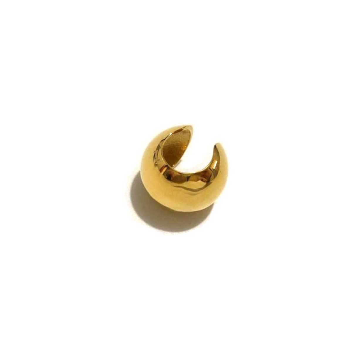 Dainty and smooth gold plated easy click ear cuffs for everyday wear handmade from brass
