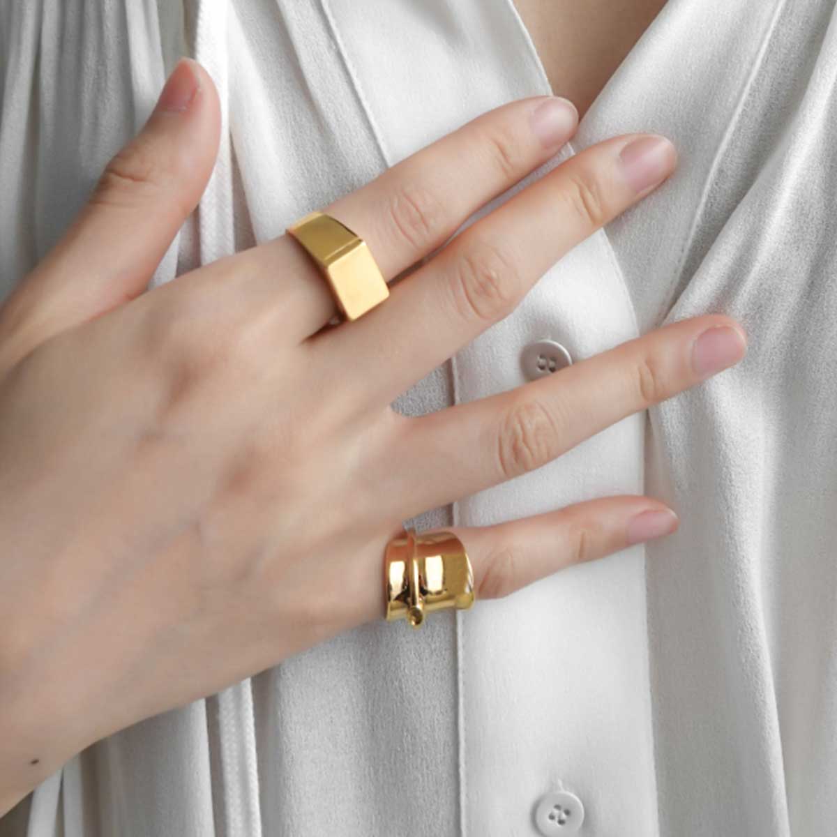 Mini Gold Wave Ring - Nalu– ke aloha jewelry