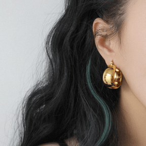 Chunky Madison Gold Hoop Earrings