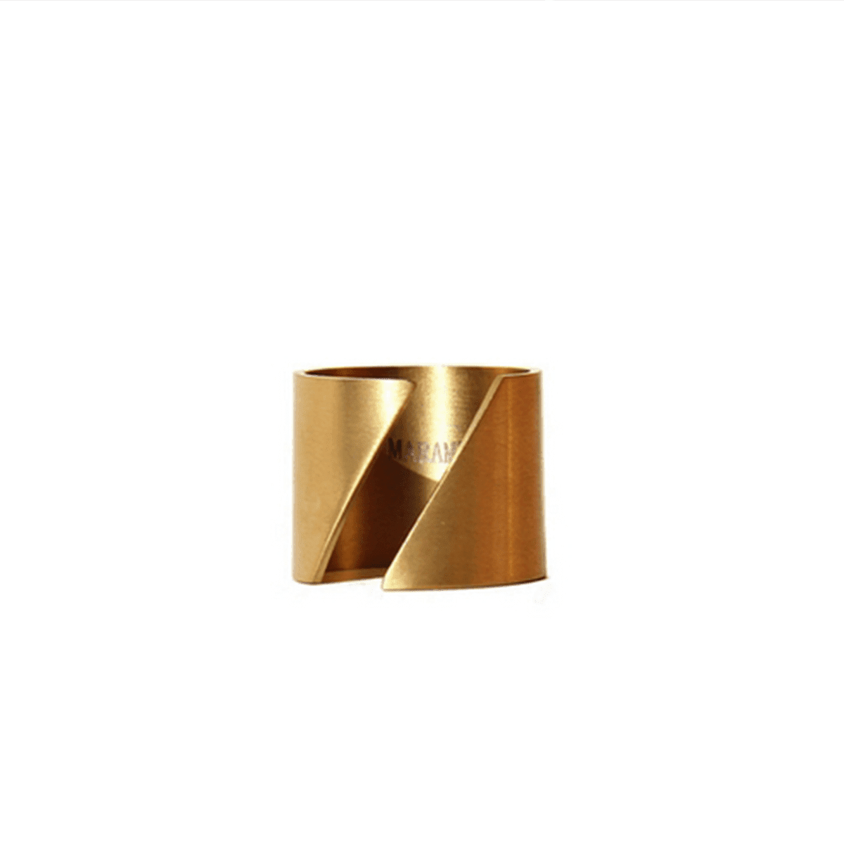 Handmade 18k Gold Plated Diagonal Open End Adjustable Ring
