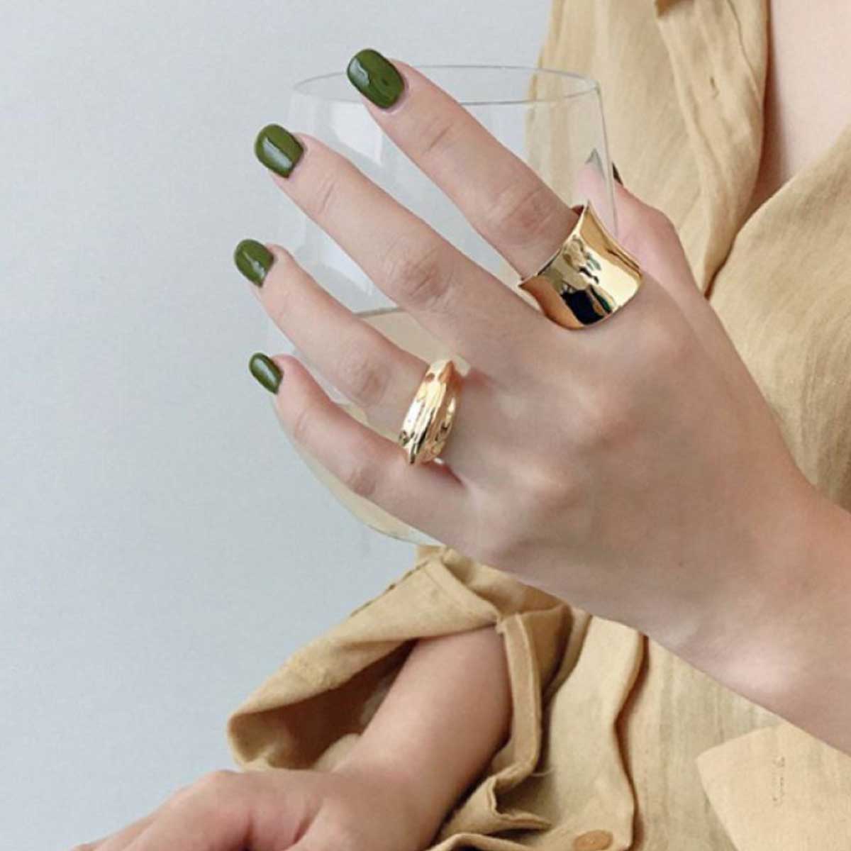 Chunky Gold Plated Hester Ring
