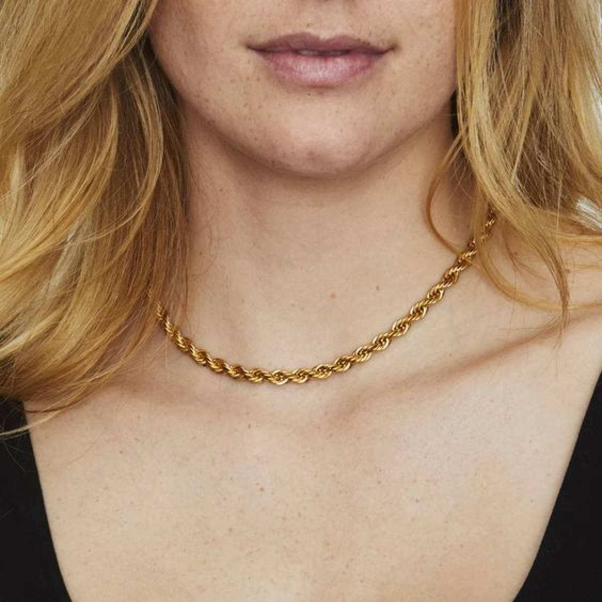 18k Gold Vermeil Rope Chain Necklace