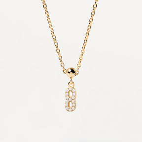 White Zirconia Number 8 Charm