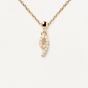 White Zirconia Number 9 Charm