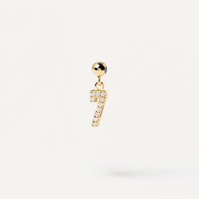 White Zirconia Number 7 Charm
