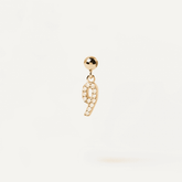 White Zirconia Number 9 Charm