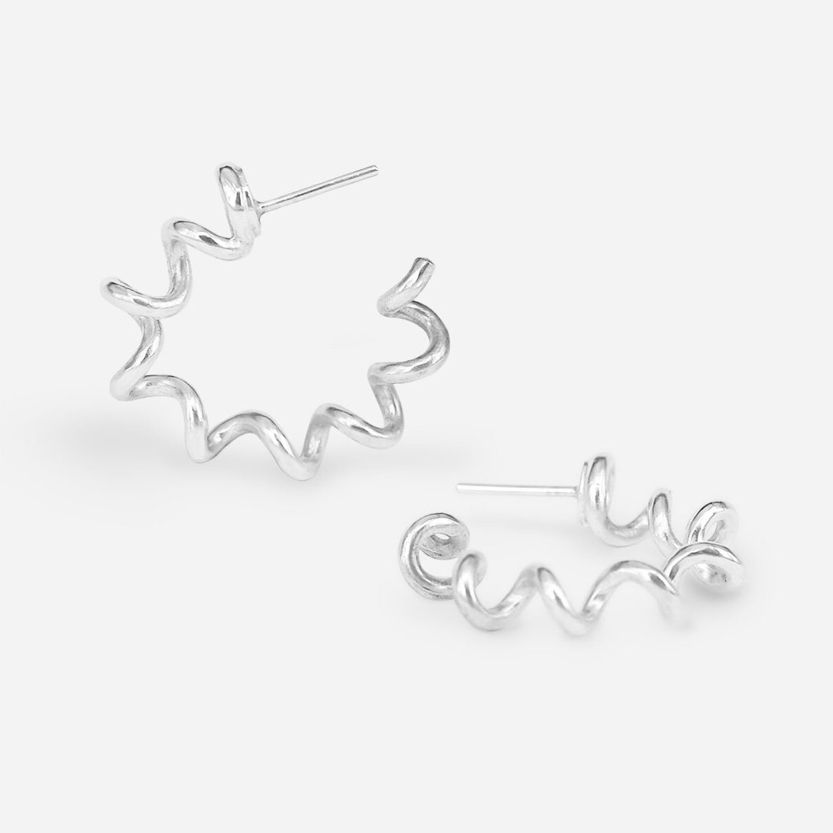 Mini Swirl Hoop Earrings
