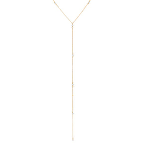 Drop-Down Freshwater Pearl Lariat Necklace