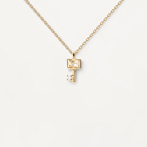 Gold-plated Key Pendant Necklace
