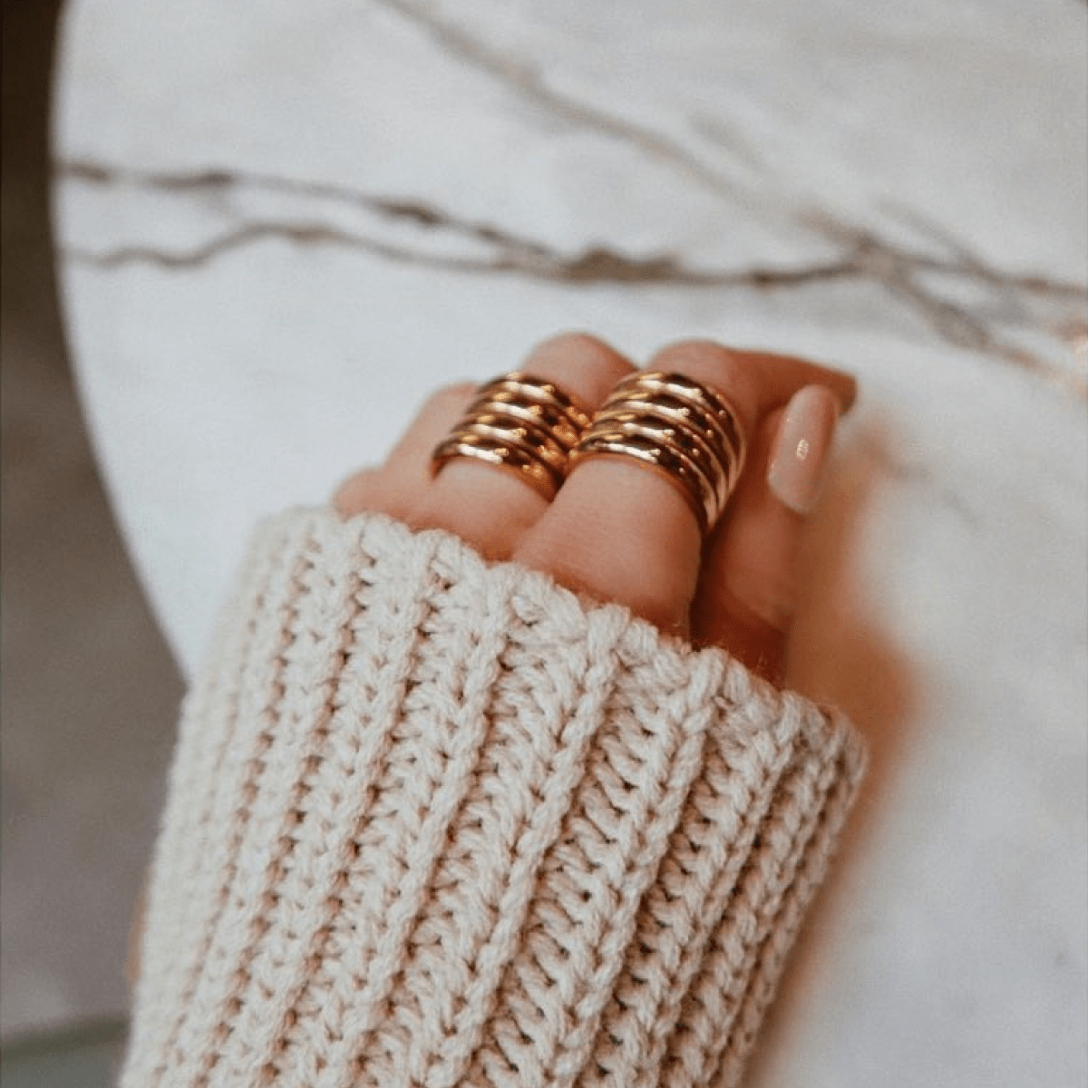 Gold Vermeil Stackable Statement Ring